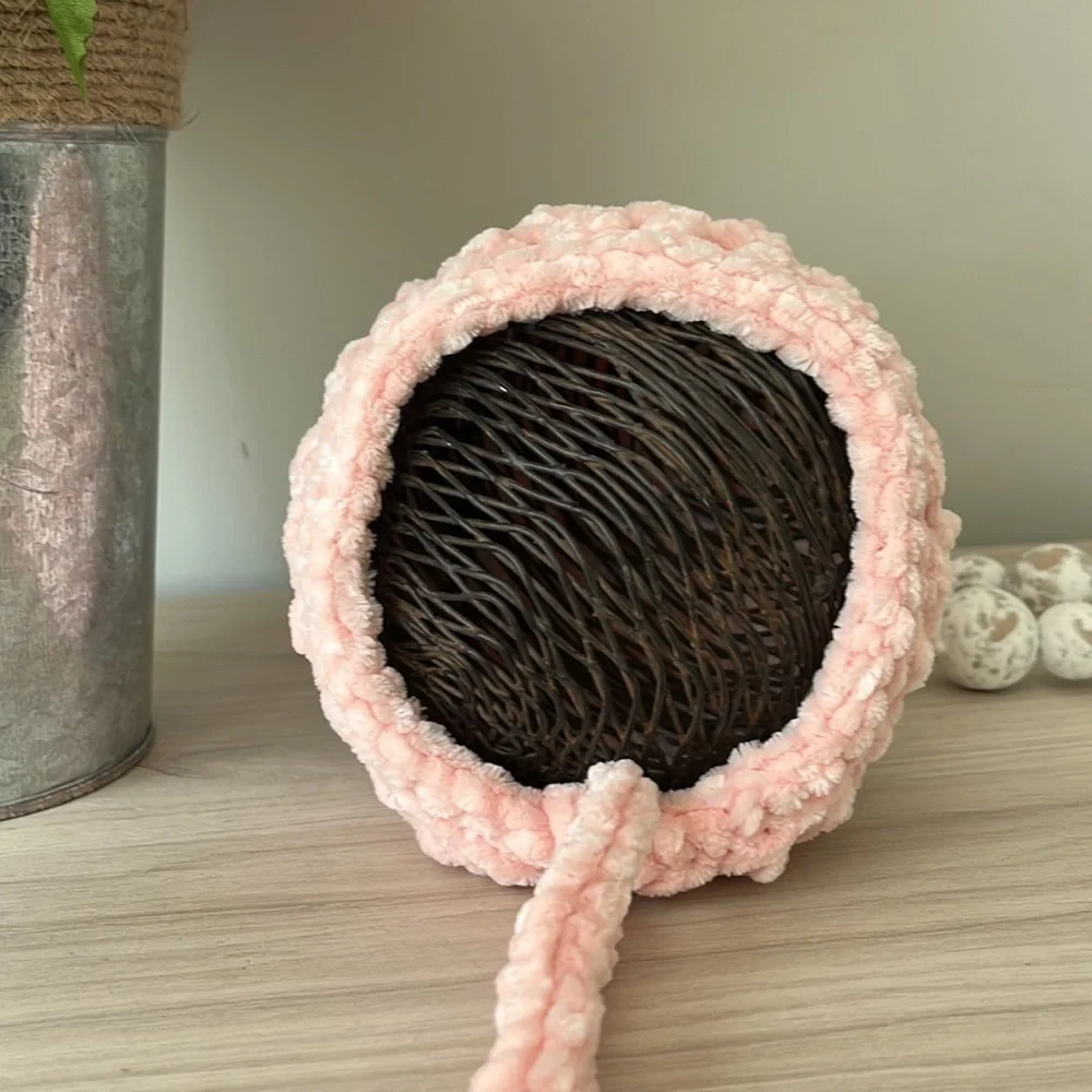 Velvet Crochet Baby Bonnet